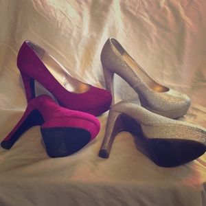 2 pairs of mossimo high heels! You can have both!